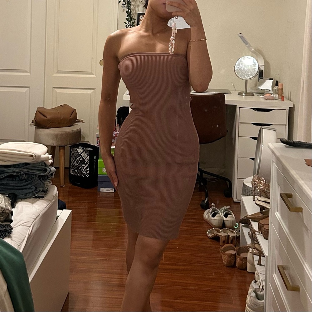 Aritzia Sculpt Knit Strapless Dress